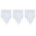huaai 3pc solid color finished curtain curtain drapery 51x24 bedroom home decoration triangle curtain curtain screen kitchen short curtain white