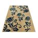 Normian Collection Flowers Floral Design Area Rug Rugs Area Rug 6 Color Options (Beige Navy Blue 4 9 x 6 10 )