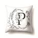 wofedyo Pillow Cover Letters Pattern Pillow Case Sofa Car Cushion Cover Throw Pillow Home Decoration Home Decor White 22*22*1