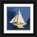 Bluebird Barn 20x20 Black Ornate Wood Framed with Double Matting Museum Art Print Titled - Sailboat Blue I