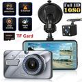 XGODY 4 Inch Dual Dash Cam Front and Rear with SD Card IPS Dashboard Camera for Car SUV Van Driving Recorder Night Vision G-sensor Loop Recording Audio Recording Motion Detection