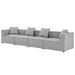 Lounge Sectional Sofa Set Fabric Grey Gray Modern Contemporary Urban Design Outdoor Patio Balcony Cafe Bistro Garden Furniture Hotel Hospitality