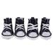 4pcs/set Fashion Casual Style Anti-slip For Small Dogs Cats Wear-resisting Dog Shoes Pet Booties Pet Denim Shoes Puppy Sneaker BLUE 5