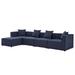 Lounge Sectional Sofa Set Fabric Blue Navy Modern Contemporary Urban Design Outdoor Patio Balcony Cafe Bistro Garden Furniture Hotel Hospitality