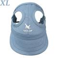 Mini Canvas Puppy Outdoor Sunscreen Supplies Kitten Dog Hats Cat Baseball Cap Pet Sunbonnet Costume Accessories XL BLUE