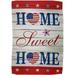 Home Sweet Home Garden Flag - 12 x 18 Red White Blue Stars President s Day Memorial Day 4th of July Patriotic Home Decor USA