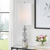 Uttermost Stratus 36" Gray Glass Nickel Buffet Table Lamp