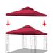 10 x10 Replacement Canopy Top Cover 2-Tiered Patio Sunshade Upgraded UV Protection Gazebo Tent Canopy Cover ONLY