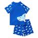 SYNPOS Kids Boys Hawaii Short Sleeve Rashguard Two Pieces Swimsuit for 1-5T Swimwear