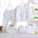 Kayannuo Christmas Clearance 5PCS Newborn Baby Boy Girl Cartoon Long Sleeve Tops+Hat+Pants +Bib Outfit Set Christmas Gifts