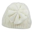 Baby Winter Warm Bow Knitted Woolen Hat Cotton Lining Baby Girls Cute Hat