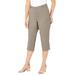 Plus Size Women's Liz&Me® Chino Tab Capri by Liz&Me in Chai Latte (Size 34 W)