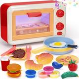 Kitchen Toys for Kids Pretend Play Oven Toy with Color Changing Food & Music & Light Kids Kitchen Playset Kitchen Accessories Set with DIY Play Dough for Girls Boys Gift