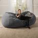 Hokku Designs 7 Foot Giant Bean Bag Sofa Chenille/Fade Resistant/Microfiber/Microsuede | 36 H x 47 W x 86 D in | Wayfair