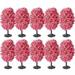 10pcs DIY Garden Landscape Railroad Scenery Building Material Sand Table Model Christmas Tree Egg Tree Flower Models 8CM