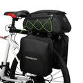 3-in-1 Bike Rack Bag Trunk Bag Waterproof Rear Seat Bag Cooler Bag with 2 Side Hanging Bags Cycling Cargo Luggage Bag Pannier Shoulder Bag