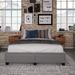 Wade Logan® Parma Faux Leather Platform Storage Bed Upholstered/Faux leather in Gray | 12.8 H x 58.25 W x 81.5 D in | Wayfair