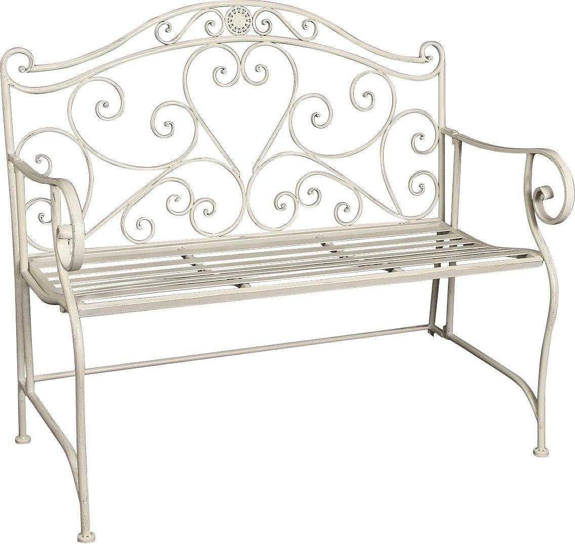 Bank HOME AFFAIRE Sitzbänke Gr. B/H/T: 103 cm x 95 cm x 54 cm, weiß Sitzbänke antikweiß Outdoor geeignet