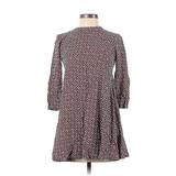H&M Casual Dress - Mini High Neck 3/4 sleeves: Brown Dresses - Women's Size 2