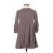 H&M Casual Dress - A-Line Crew Neck 3/4 sleeves: Brown Dresses - Women's Size 2