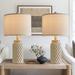 Mercer41 20.5" Modern Bedside Lamp, for Bedroom Décor Farmhouse Table Lamp Living Room Office Dorm in White/Yellow | Wayfair