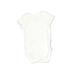 Carter's Short Sleeve Onesie: White Solid Bottoms - Size 3 Month