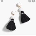 J. Crew Jewelry | J. Crew Bead And Tassel Earrings In Black And White | Color: Black/White | Size: Os