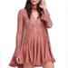Free People Dresses | Free People Dusty Mauve Lace Tunic Dress | Color: Cream/Pink | Size: S