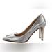 J. Crew Shoes | Jcrew Elsie Silver Cracked Leather Heels, Size 10 | Color: Silver | Size: 10