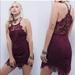 Free People Dresses | Free People She's Got It Intimately Lace Bodycon Dress | Color: Purple/Red | Size: Xs