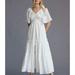 Anthropologie Dresses | Nwt Anthropologie Tiered Maxi Dress Size L | Color: White | Size: L