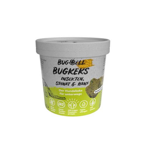 Sparpaket: 4x 150g BugBell BugKeks Adult Insekten, Spinat und Hanf Hundesnacks