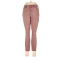 Ann Taylor LOFT Jeans - Mid/Reg Rise Skinny Leg Denim: Orange Bottoms - Women's Size 28 - Brown Wash