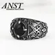 Bague Vintage Sigil Lucifer Rock pour hommes en acier inoxydable 316L sceau de titan bijoux Punk