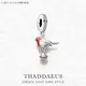 Red C. Bird Dangle Charm pour femme argent regardé 925 joli cadeau tout neuf