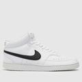Nike court vision mid next nature trainers in white & black
