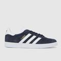 adidas gazelle suede trainers in navy & white