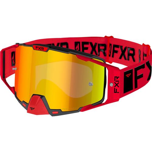 FXR Pilot 2023 Motocross Brille, schwarz-rot