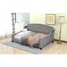 Modern Luxury Tufted Button Daybed, Built-in Solid Slat Support, Full