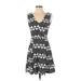 H&M Casual Dress - A-Line V Neck Sleeveless: Black Dresses - Women's Size Small