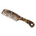 1 Pcs Hair Comb Wide Tooth Anti-Static for Thick Curly Hair Leopard Print Pattern Multicolor