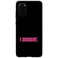 DistinctInk Case for Samsung Galaxy S20 PLUS (6.7 Screen) - Custom Ultra Slim Thin Hard Black Plastic Cover - I Dissent. - Ruth Bader Ginsburg - RIP RBG