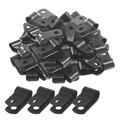 1000 Pcs 1/4 Inch Black Nylon R-Type for Mounting Indoor Outdoor Rope Light Electrical Wire Clamp Fastener