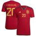 Men's adidas Daniel Carvajal Red Spain National Team 2022/23 Home Authentic Jersey