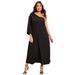 Plus Size Women's One-Shoulder Dress by June+Vie in Black (Size 14/16)