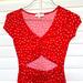Jessica Simpson Dresses | Jessica Simpson Cutout Body Red Sz M Open Front Dress | Color: Red | Size: M