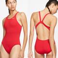 Nike Swim | Nike Fastback Women's 1-Piece Solid Swimsuit In University Red | Color: Red | Size: 6