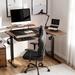 Eureka Ergonomic Corner L Shaped Standing Desk w/ Monitor Stand & LED Strips, Dual Motor Wood/Metal in Black | 61.25 W x 43.25 D in | Wayfair
