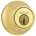 Kwikset Single Cylinder Deadbolt Zinc in Yellow | 2.58 H x 3.43 W x 2.58 D in | Wayfair KW06041