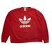 Adidas Shirts | Adidas Vintage Y2k Red Trefoil Logo Crewneck Sweatshirt Men's Xxl | Color: Red/White | Size: Xxl